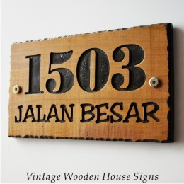 Vintage Wooden House Signs